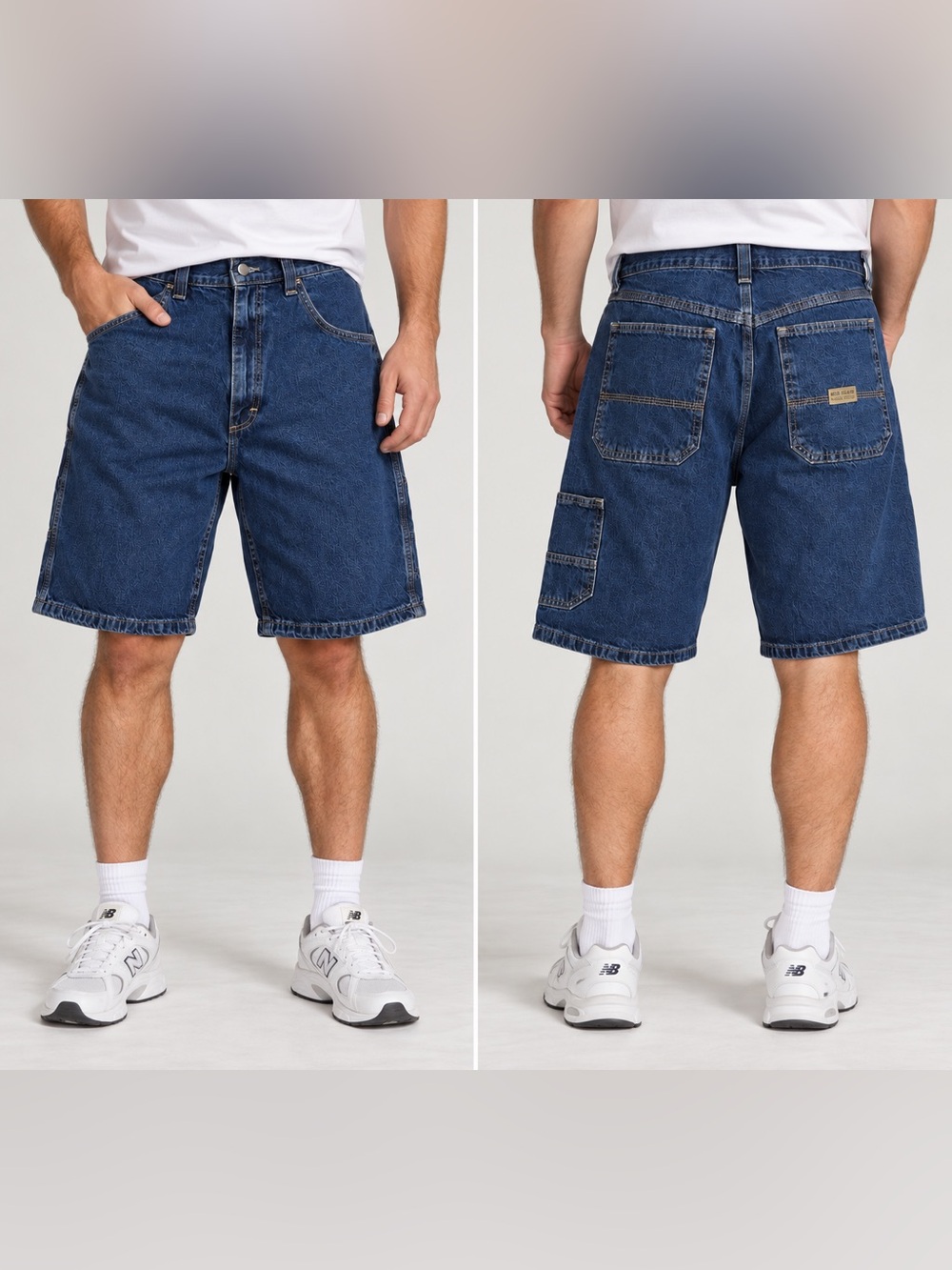 Wrangler Men’s Dark Blue Denim Cargo Shorts